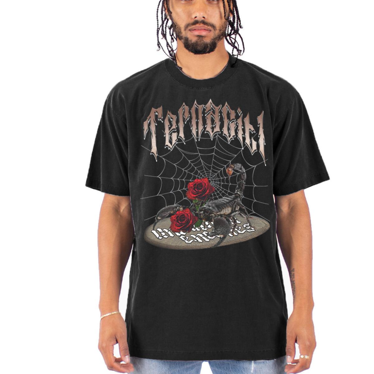 TENACITI SCORPION FLOWER TEE KHAKI