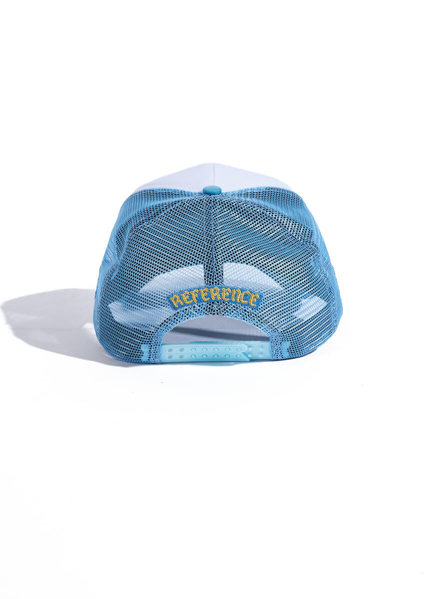 POSTAL SCENE TRUCKER WHITE/BABY BLUE (REF460)