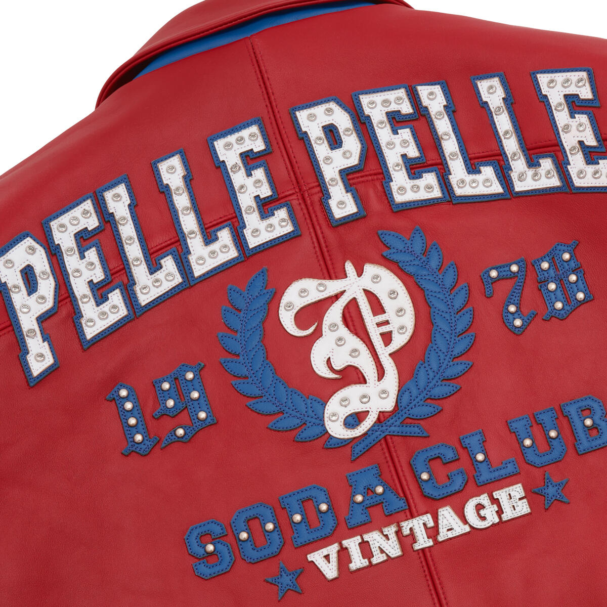 PELLE PELLE ARCHES JACKET (423-37484-CRW)- RED/ROYAL BLUE