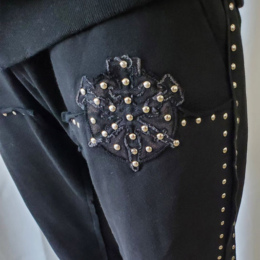 Hudson Jogger 586 Studded Fleece Flair BLK