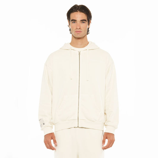 CULT ZIP HOODED SWEATSHIRT(625AC-ZH13B) WINTER WHITE