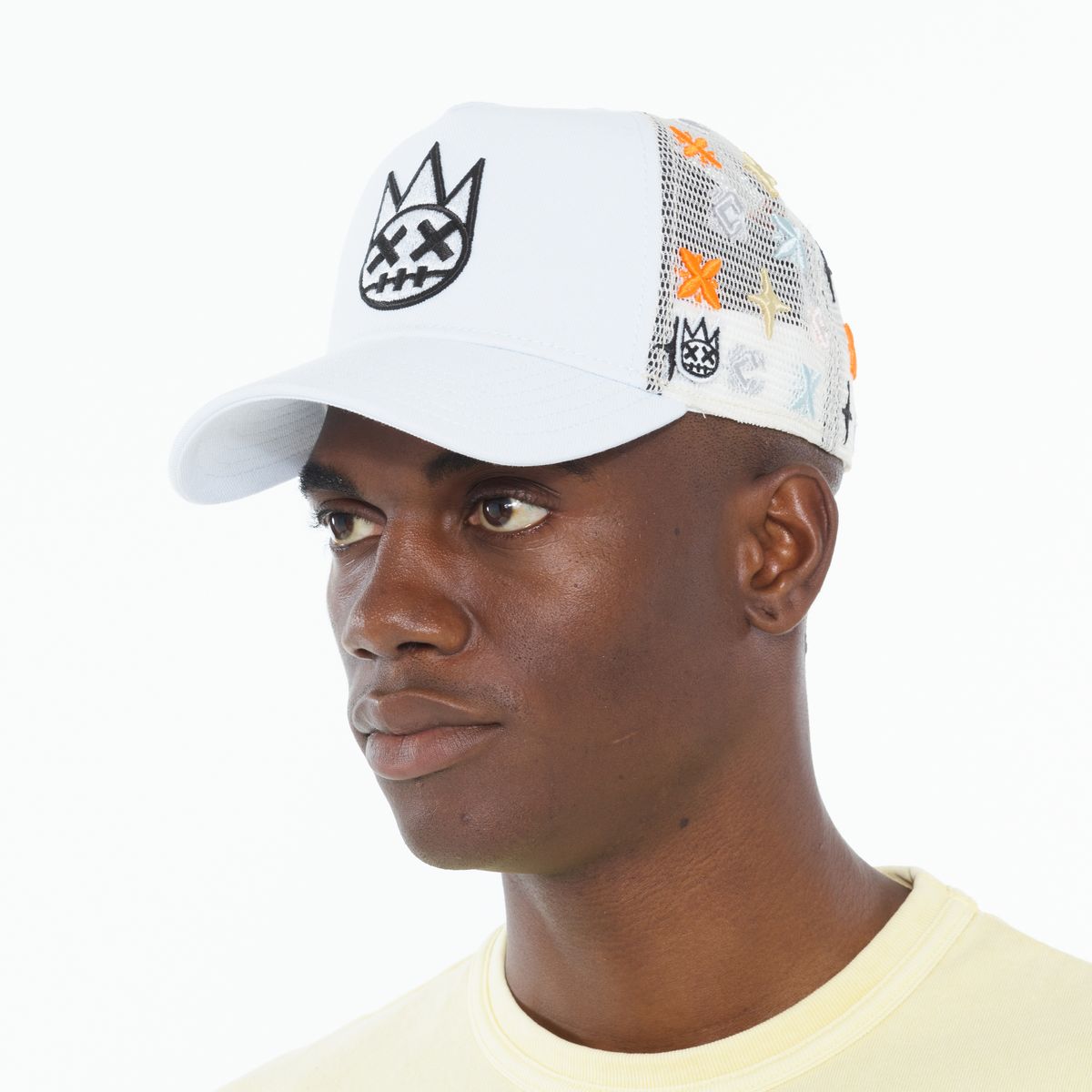 CULT LOGO PATTERN HAT (625AC-CH69B) WHITE