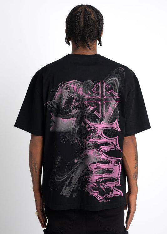 GUAPI SPACE TEE V2 BLACK/PINK