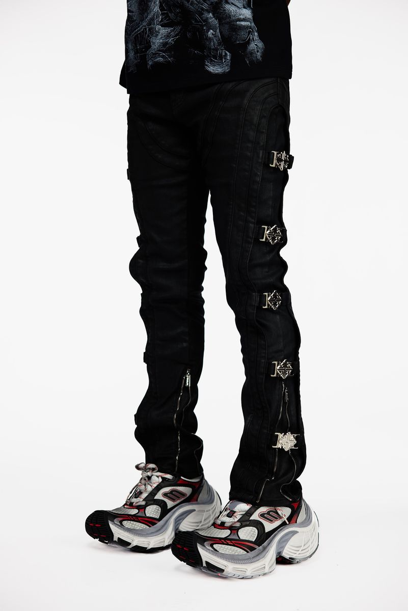 GUAPI Obsidian Black Buckle Denim
