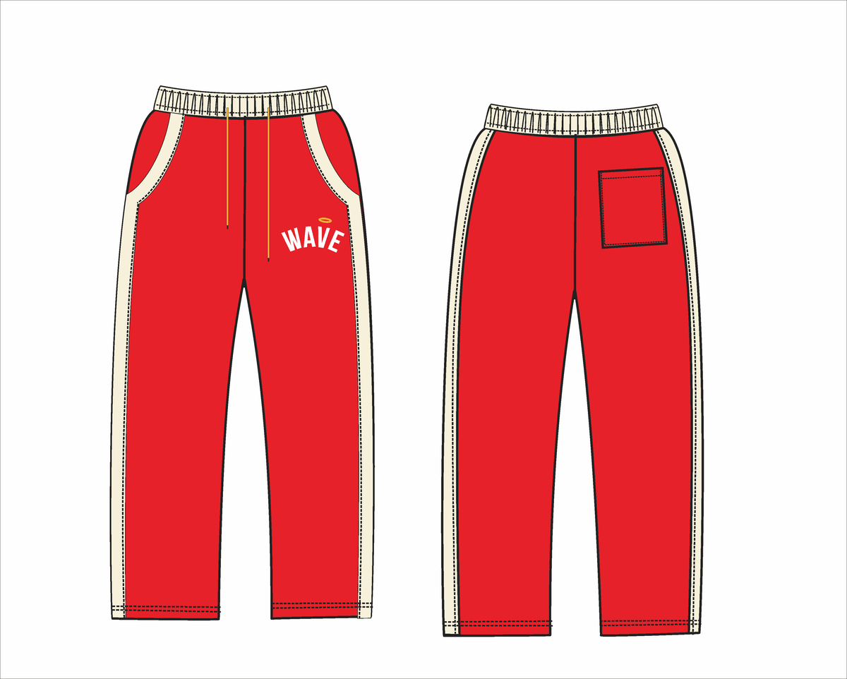MR WAVE DISTRESSED WAVE PANTS RED (MR-1004)