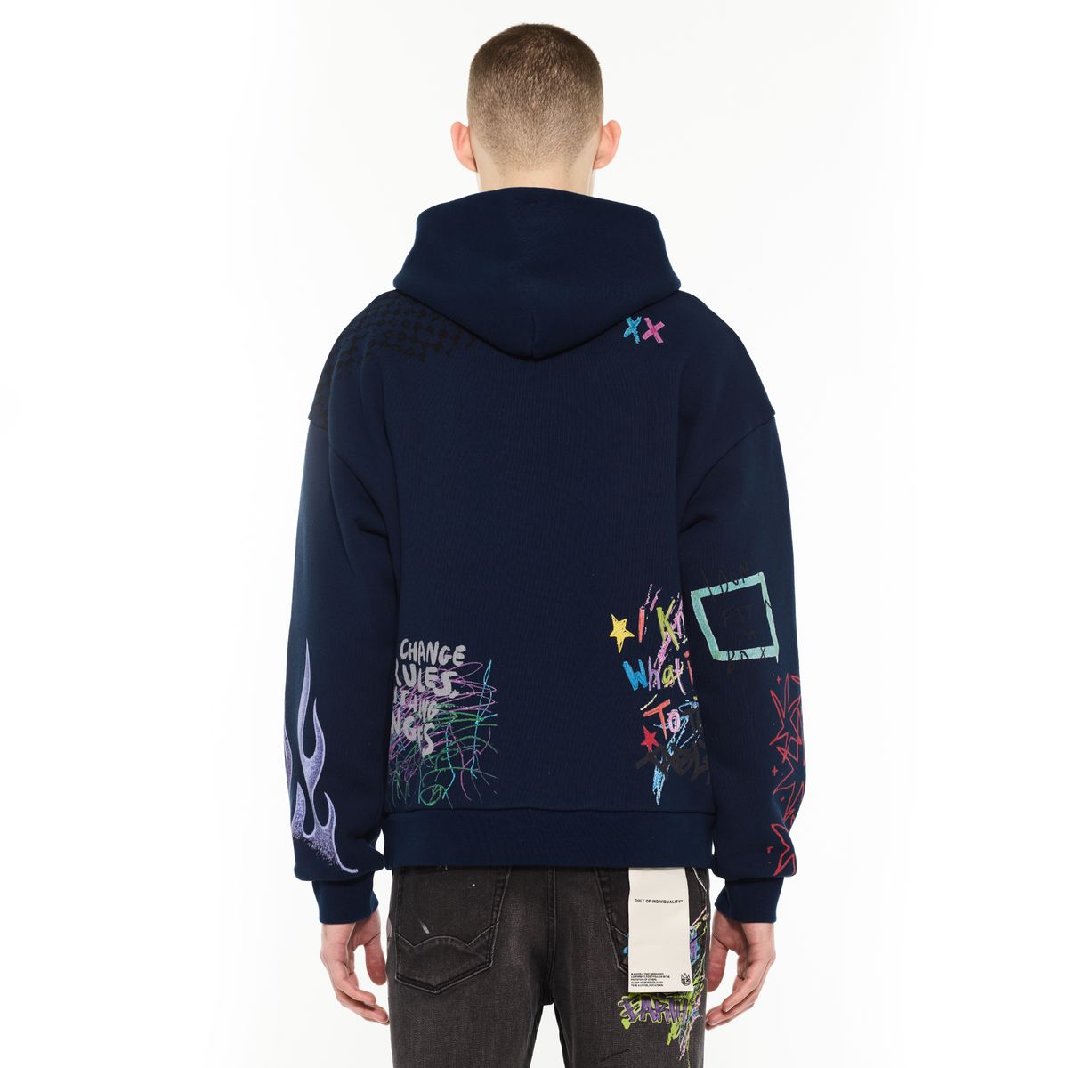 CULT OF INDIVIDUALITY Pullover Novelty Hoody (Blue Ribbon)