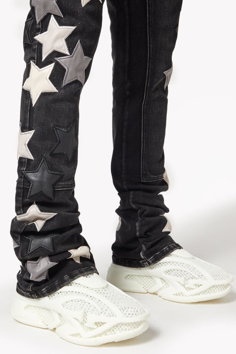 GUAPI Obsidian Black Vintage Stars Denim '394OBVSD'