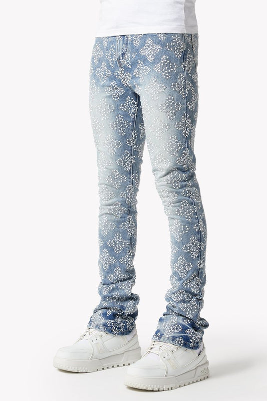 GUAPI Aqua Blue Embellished Denim V4 '521ABEDV4'