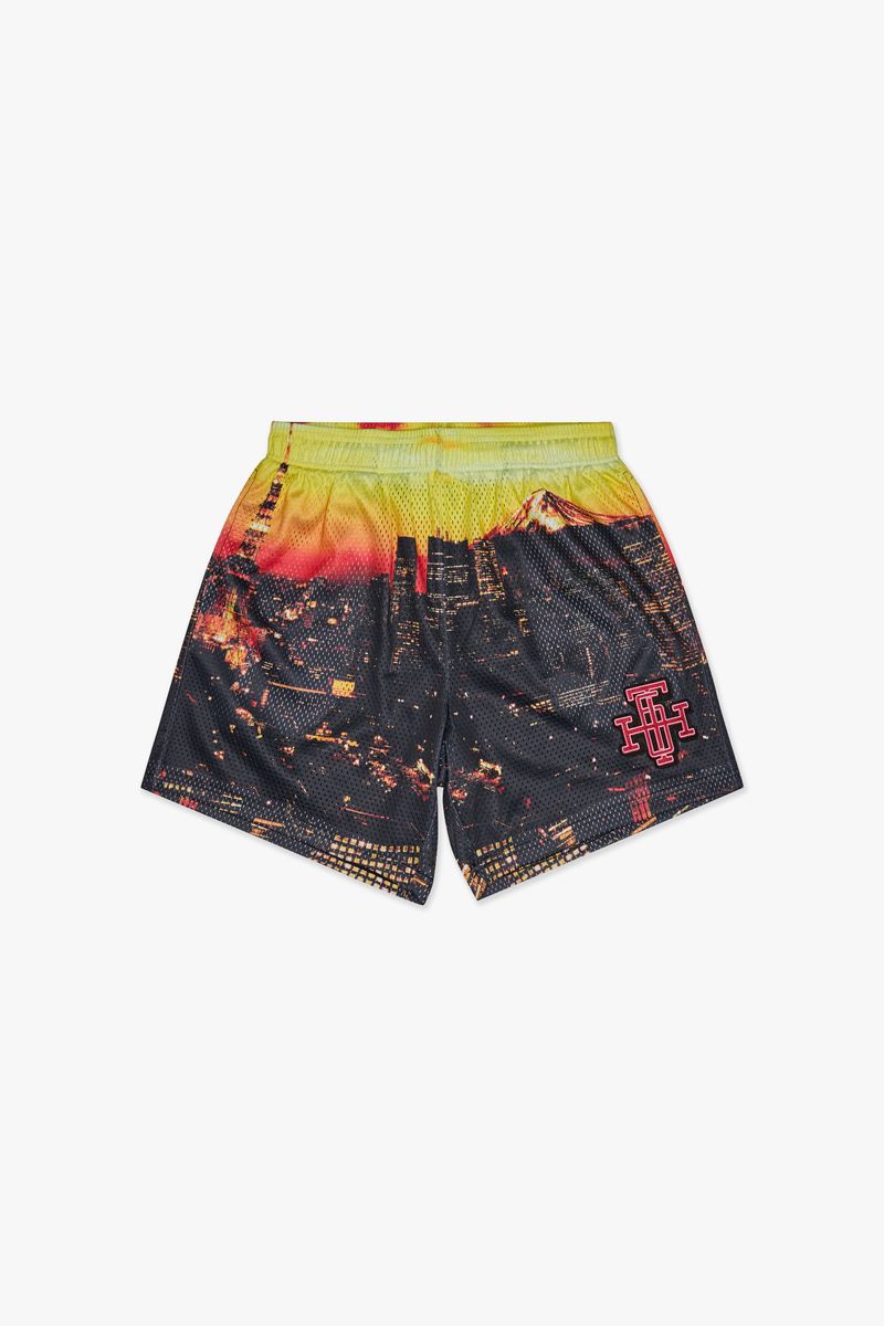 6TH NBRHD "TRY-OUTS" MESH SHORTS (ORG MULTI)