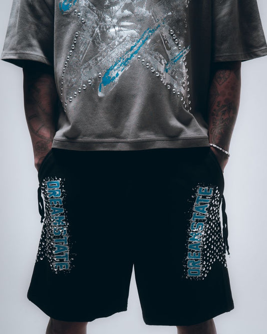 HUDSON DREAMSTATE FLEECE SHORT w/STUDS (580) BLACK