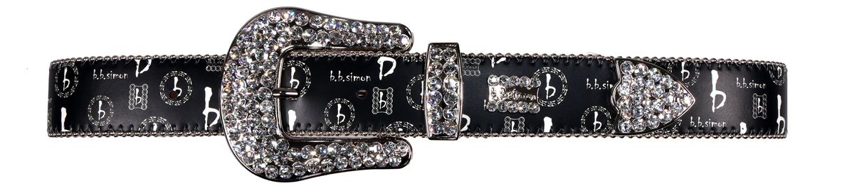 BB.SIMON BELT Classic BB Pattern Black/Clear (3000-R97-CLEAR-SF)
