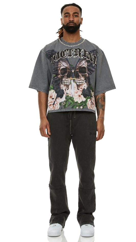 DOCTRINE SKULLED MOTH GARDEN TEE (DB0303)