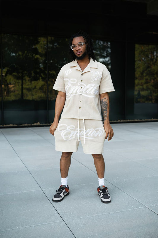 M.E. Cream Signature Button Up