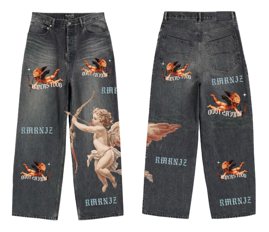 ARMOR DIGITAL PRINT STAKCED JEANS (RM205SK)
