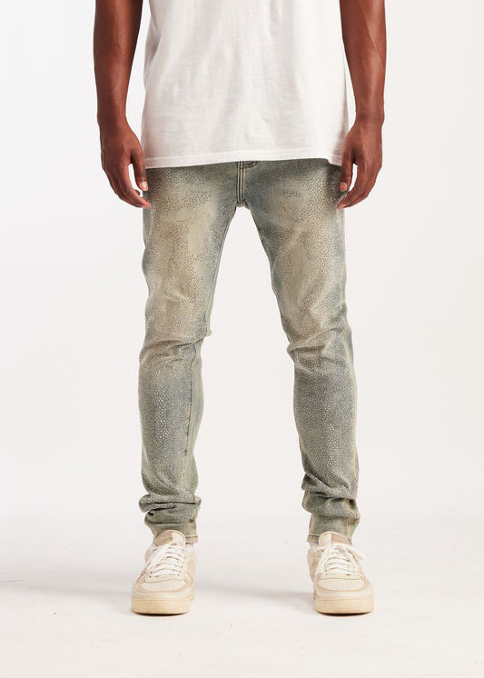 EMBELLISH JEWELS SKINNY - LT WASH (EMB-S26-09)