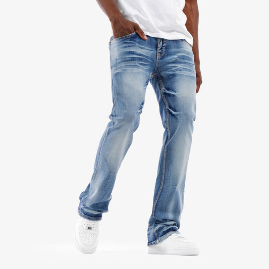 COPPER RIVET CROSS HATCH FLARE PANTS 533017-LSB