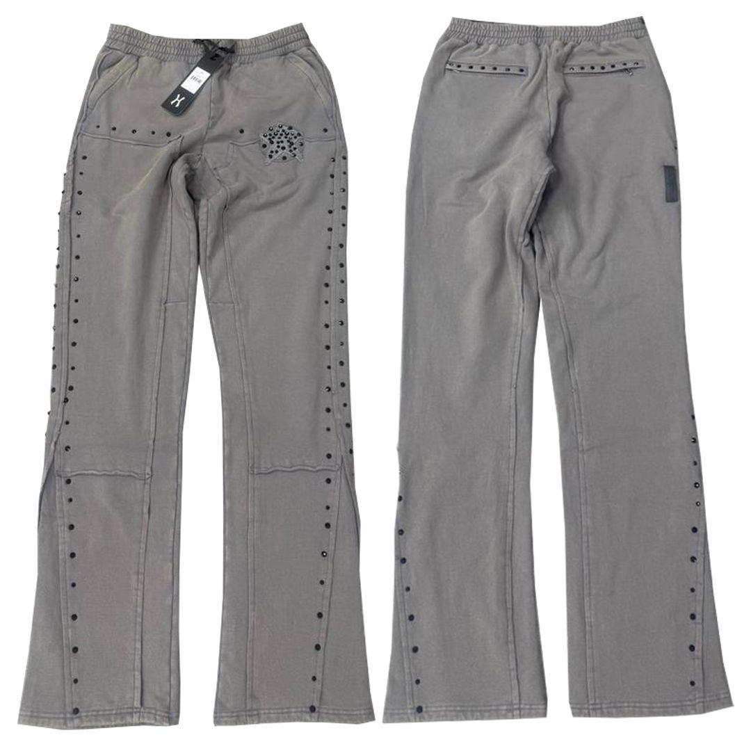 HUDSON JOGGER-606 STAR STONES FLEECE FLAIR JOGGER GREY (JOGGER-606 - GREY)