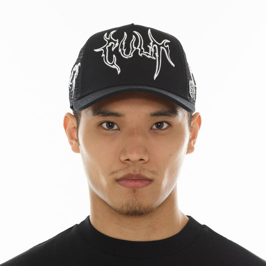 CULT MESH BACK TRUCKER HAT "RAVEN" (626AC-CH83A)