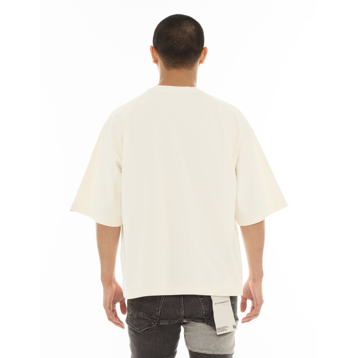 CULT OVERSIZED SHORT SLEEVE CREW NECK TEE "SCRIBBLE LOGO" (626A5-K39A)