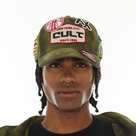 CULT MESH BACK TRUCKER HAT "CAMO PATCH" (626AC-CH62A)