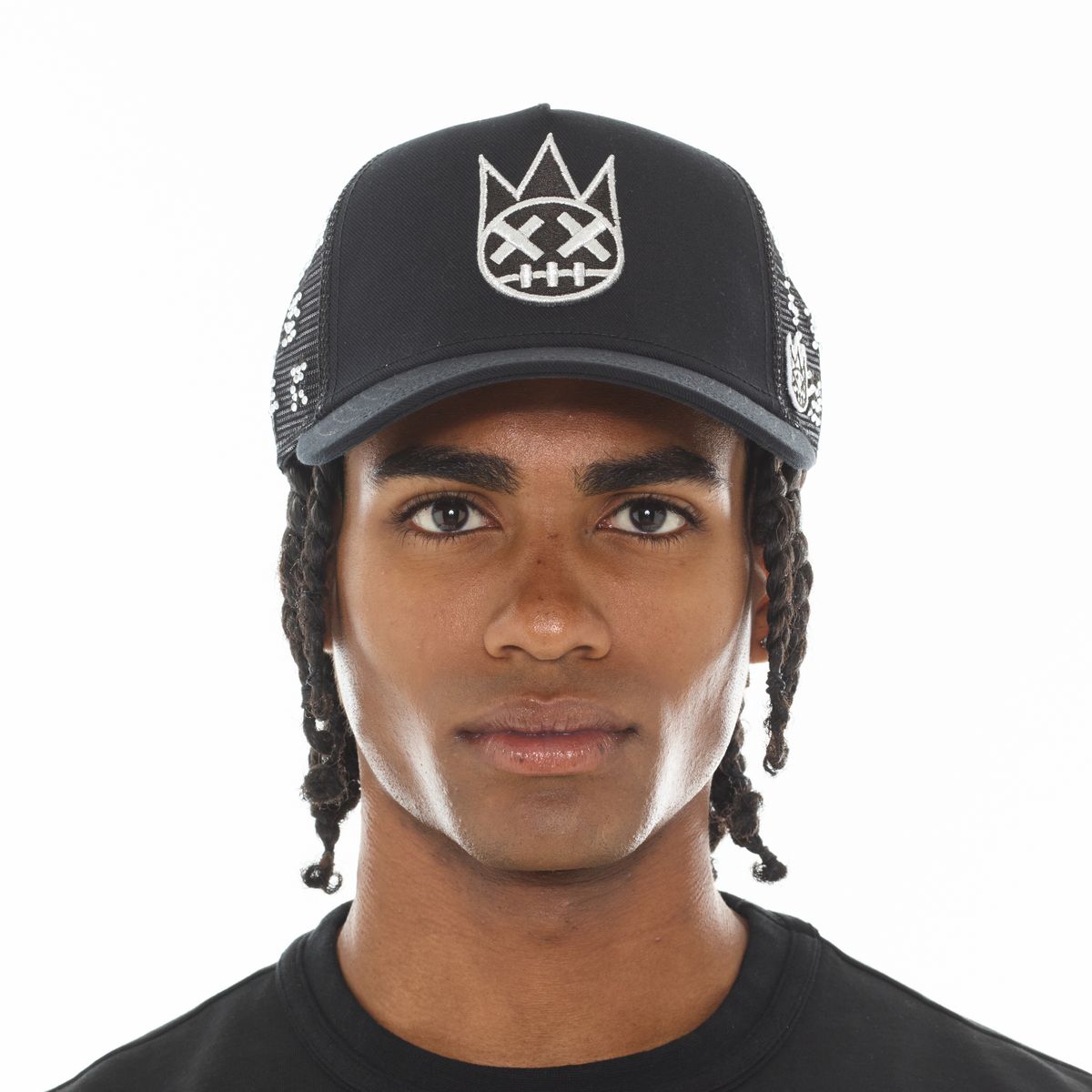 CULT REPEAT PATTERN WITH CRYSTALS HAT (626AC-CH79A)