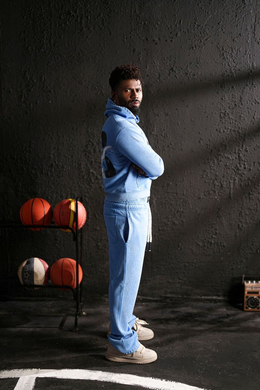 ELITE Vivid Premium Heavy GSM Men's Track Set/Light Blue 1067-LTBLUE