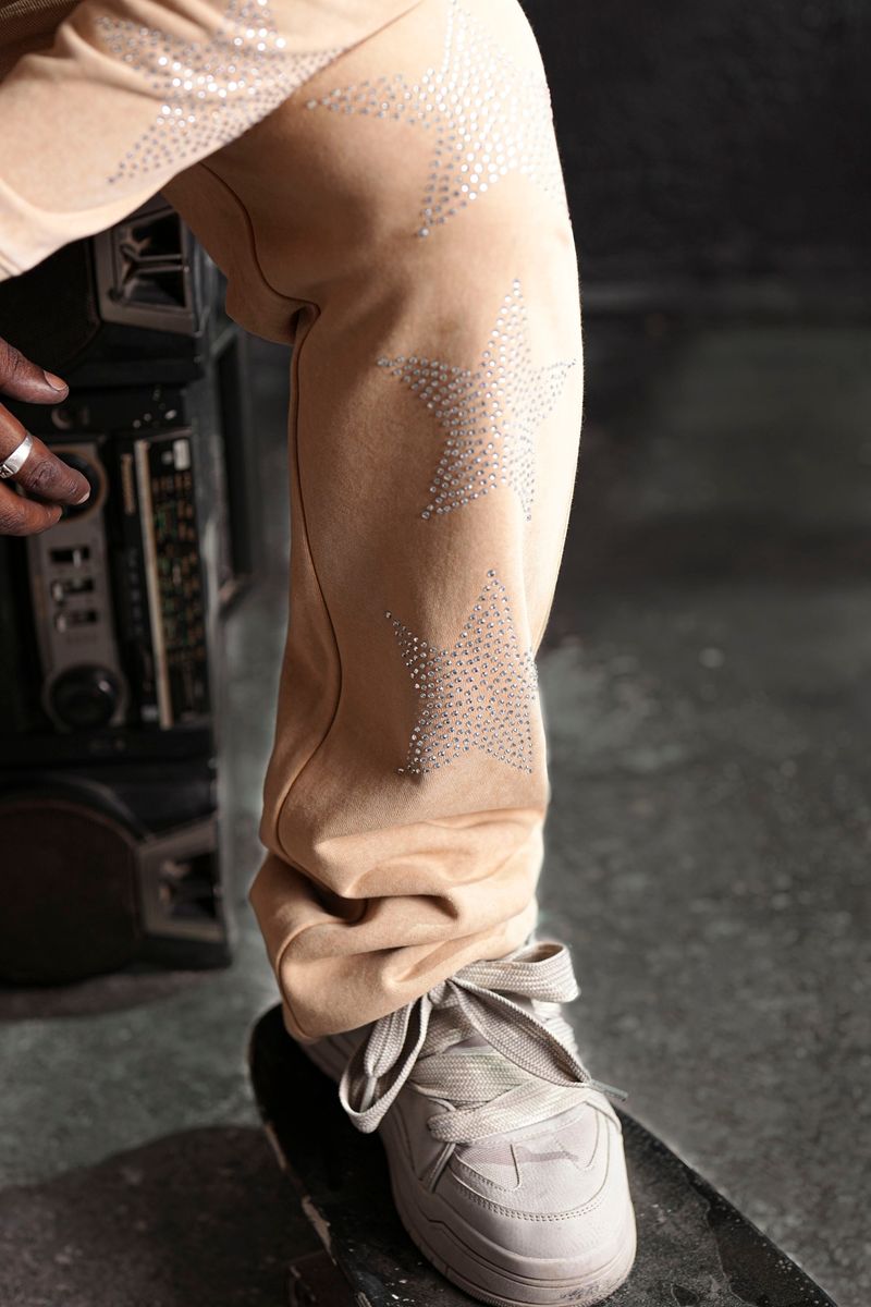 ELITE Skull Premium Heavy GSM Men's Track Set/Peach 1066-PEACH