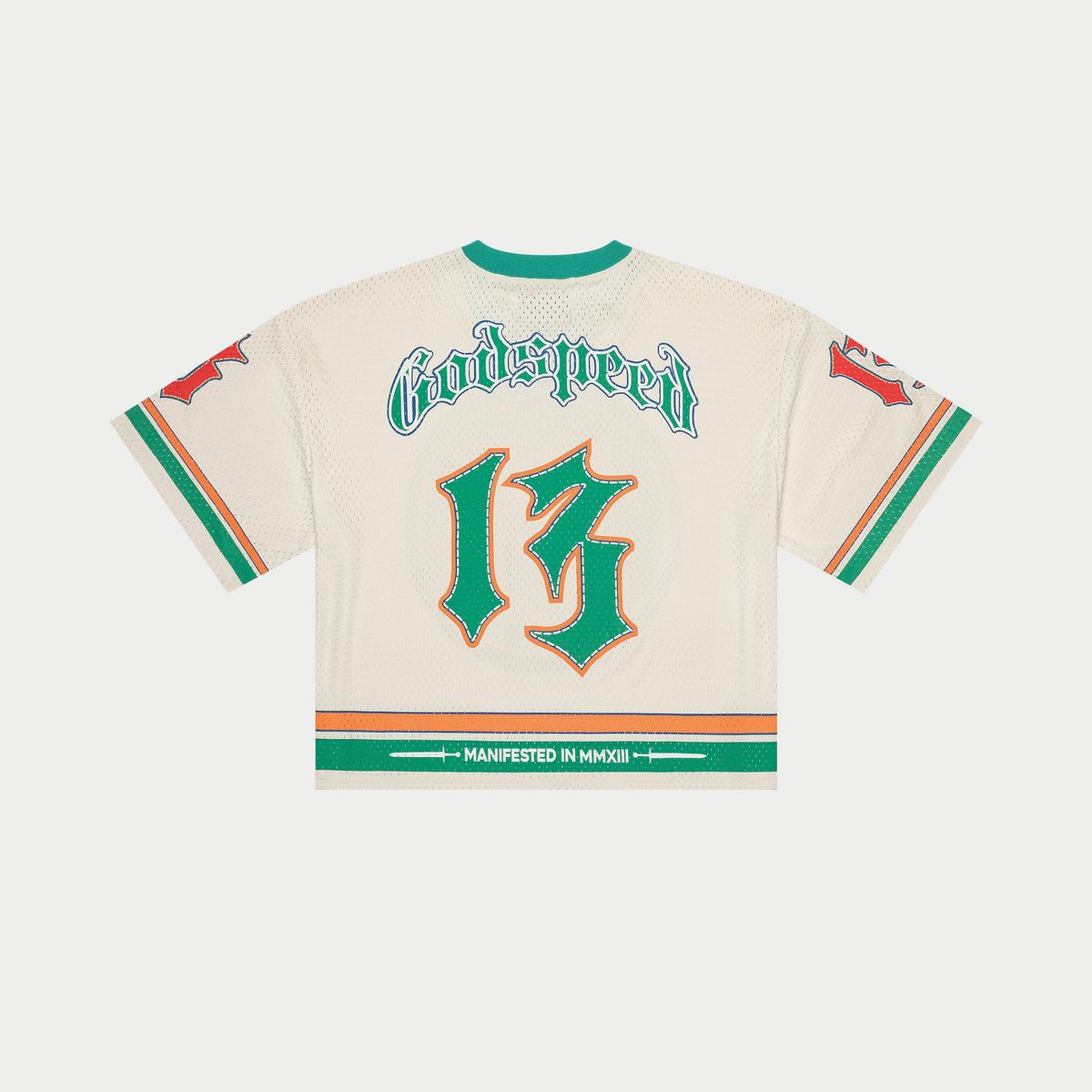 GODSPEED First Down Jersey (Bone/Teal/Orange)