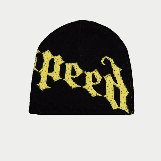 GODSPEED OG Logo Studded Beanie 'Black/Yellow'