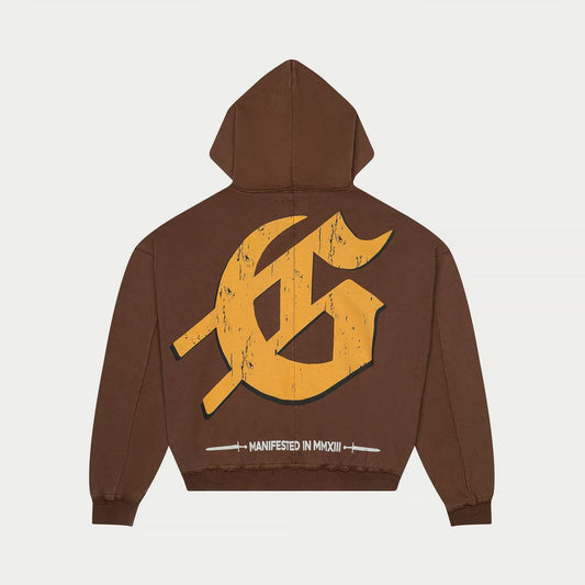 GOD SPEED Chrome Liberty Zip Hoodie V2 (Brown Wash)