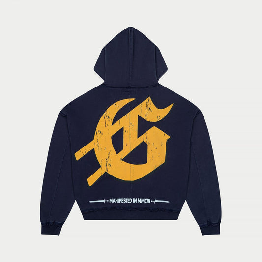 GOD SPEED Chrome Liberty Zip Hoodie V2 (Navy Wash)