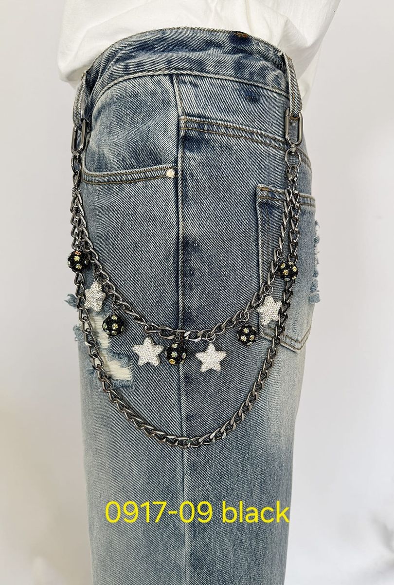 KD DENIM CHAIN (0917-09 BLACK)