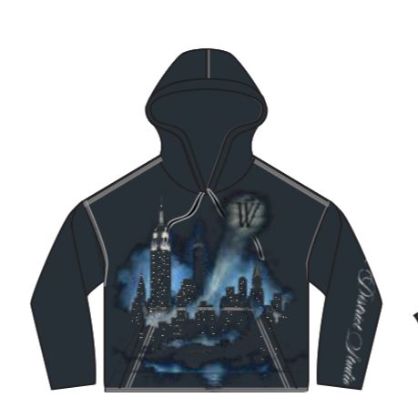 MR WAVE DISTRICT GOTHAM (BLUE MIRAGE) HOODIE