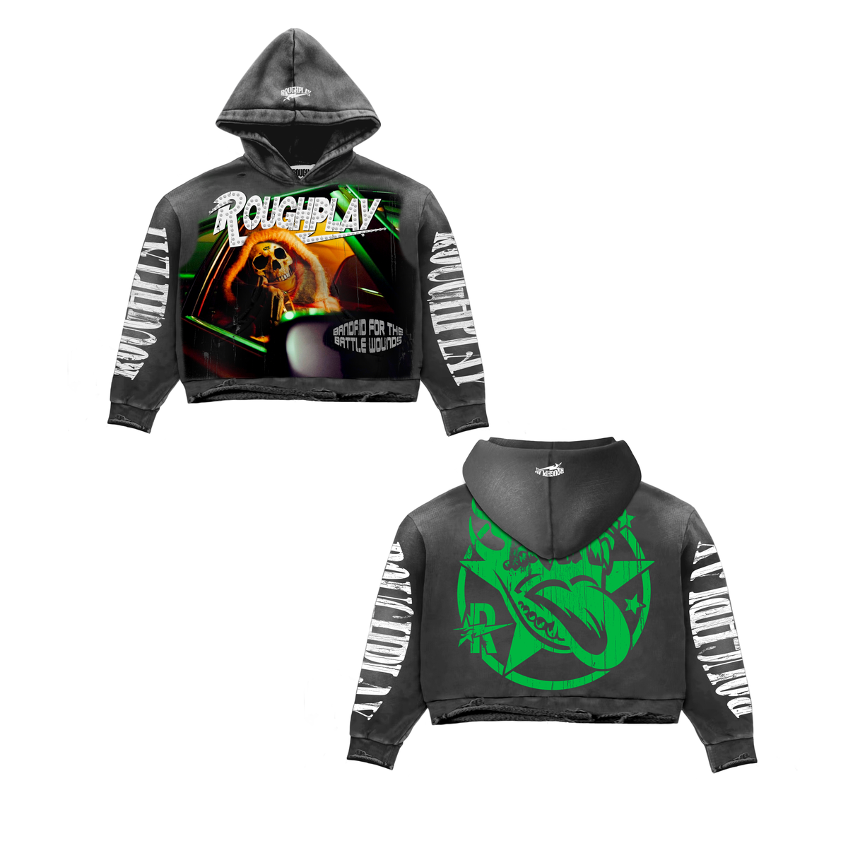 ROUGHPLAY Skull In Car Hoodie (GRY)
