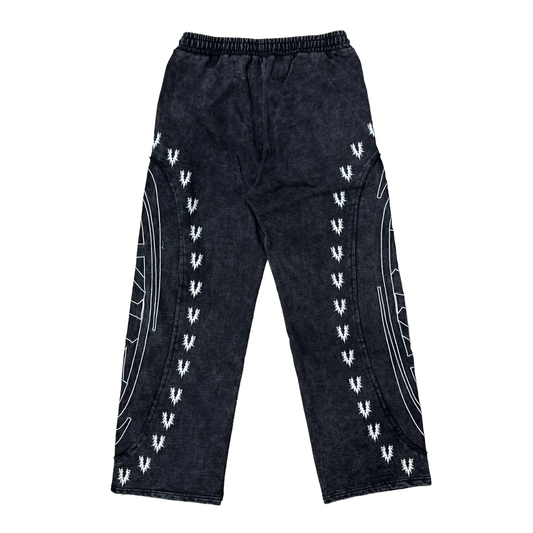 Village Chrome Panel Sweats In Blk