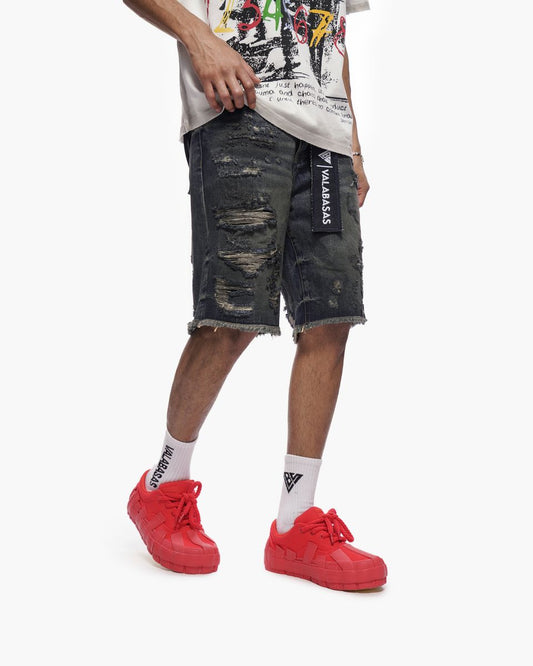 VALABASAS "CLIPPED" DENIM SHORTS (VLBS-VSH2-1034)