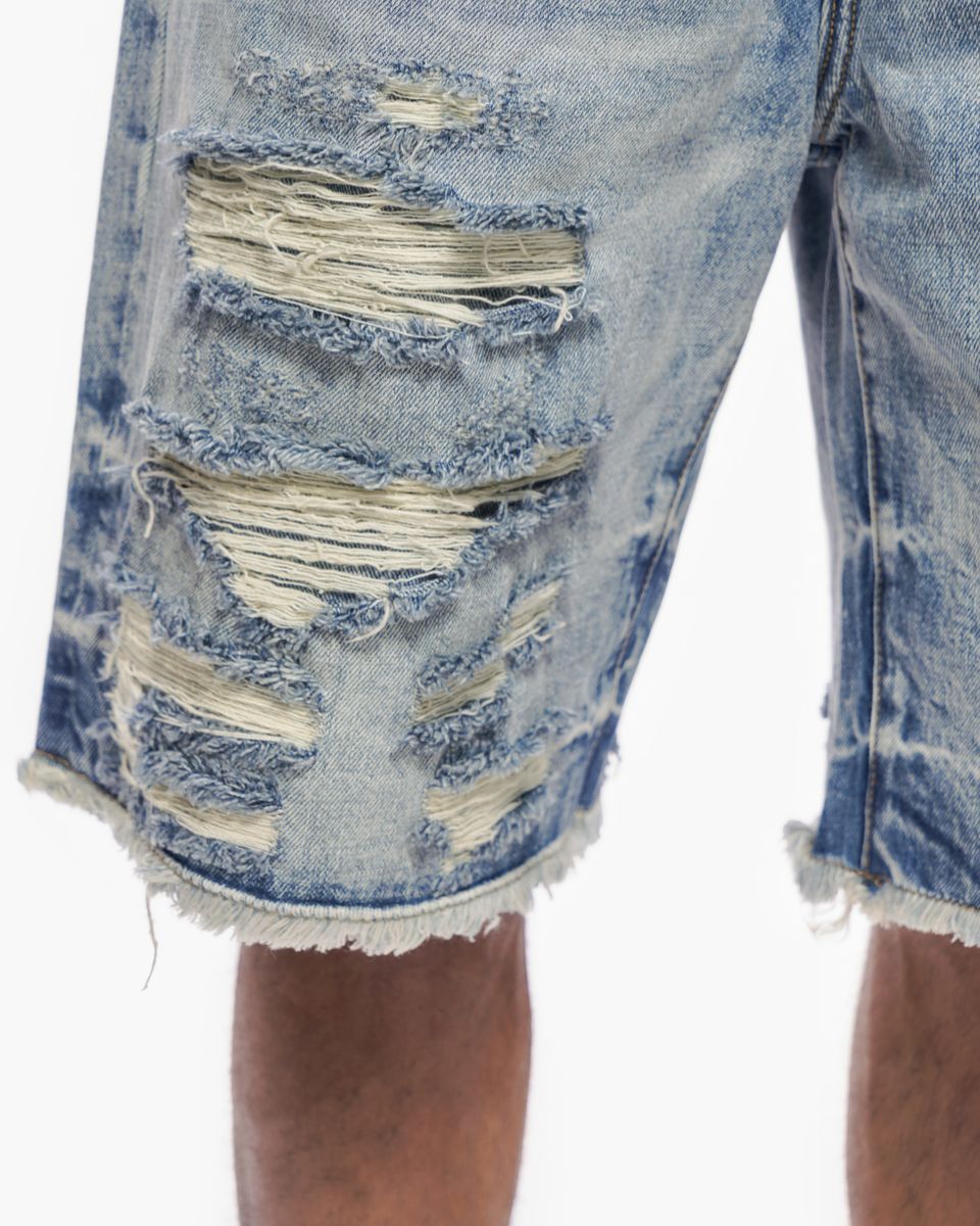VALABASAS "CLIPPED" DENIM SHORTS (VLBS-VSH2-1034)