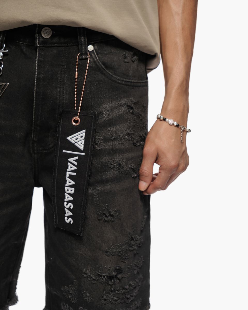 VALABASAS "CLIPPED" DENIM SHORTS (VLBS-VSH2-1034)