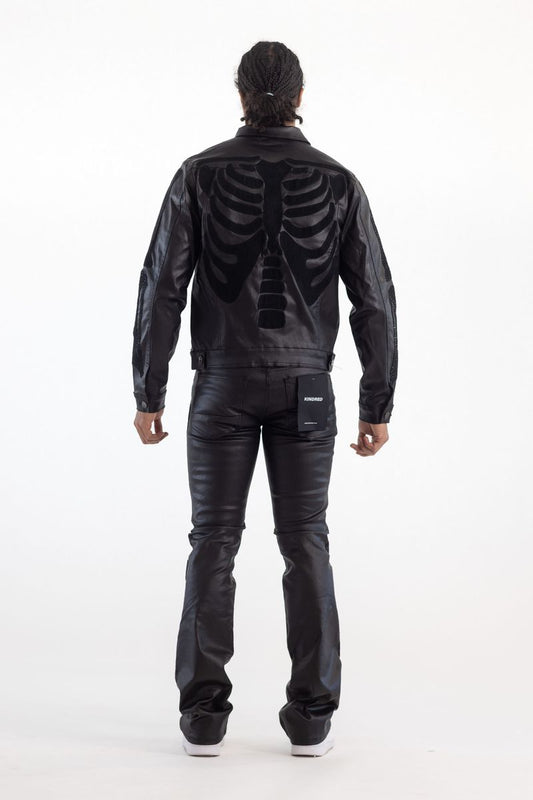 KINDRED PREMIUM SKELETON EMBROIDERY RHINESTONE PANTS (KD2215)