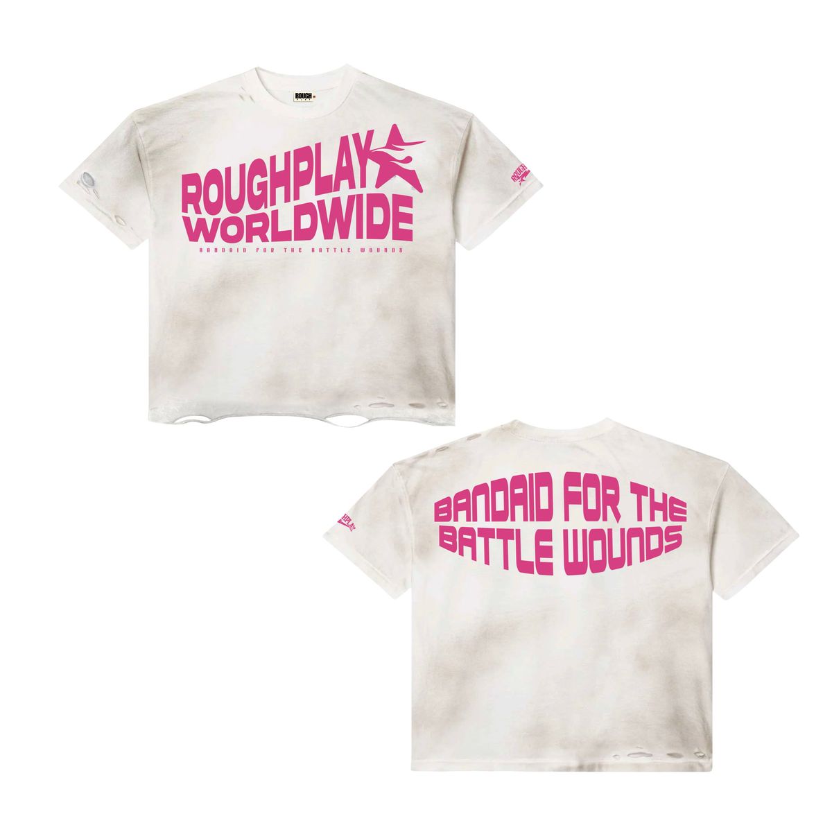 RoughPlay Tshirt (White/Pink)