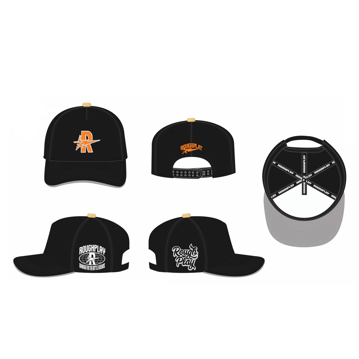 RoughPlay SnapBack (Black/Orange)