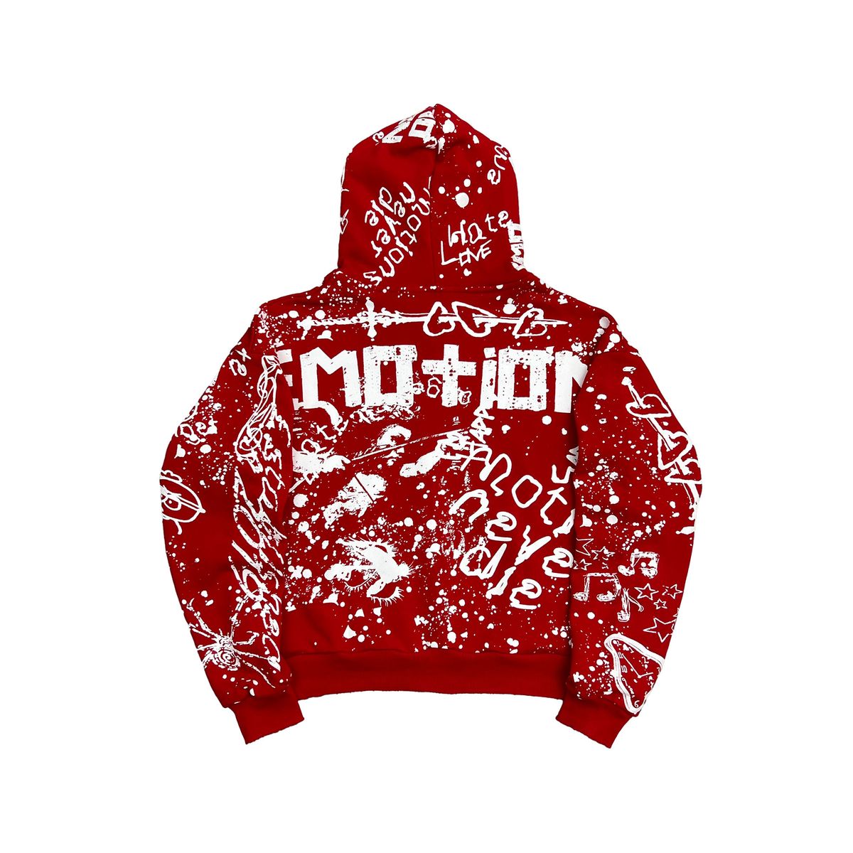 Mixed Emotion Graffiti Hoodie 'Red'