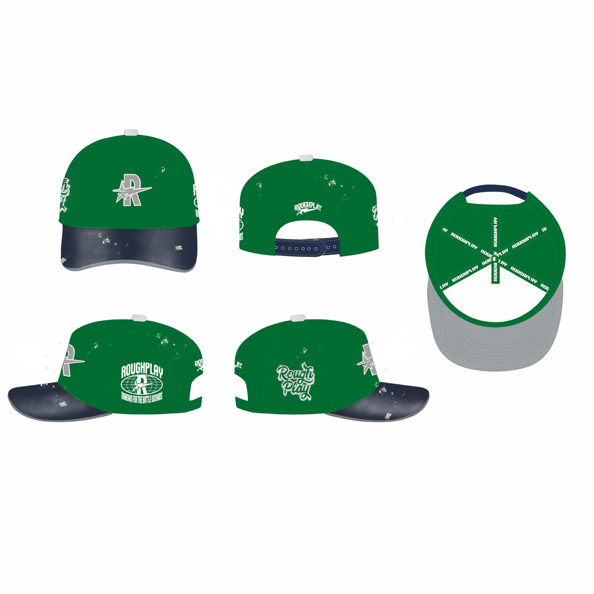 RoughPlay VINTAGE SNAPBACK (GRN/NAVY)