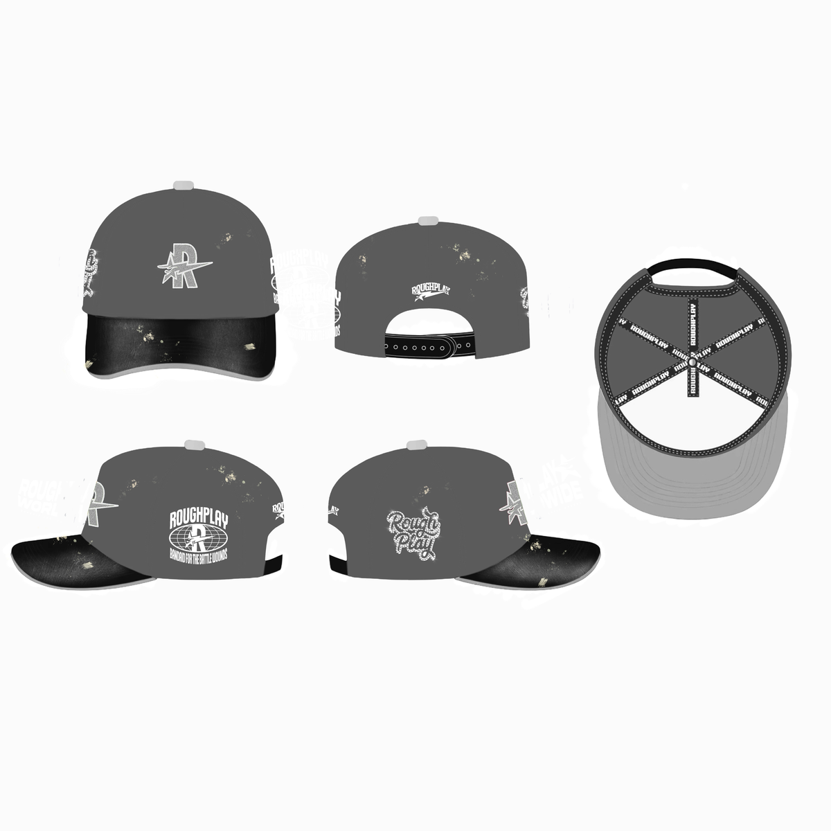 RoughPlay VINTAGE SNAPBACK (GRY/GRY)