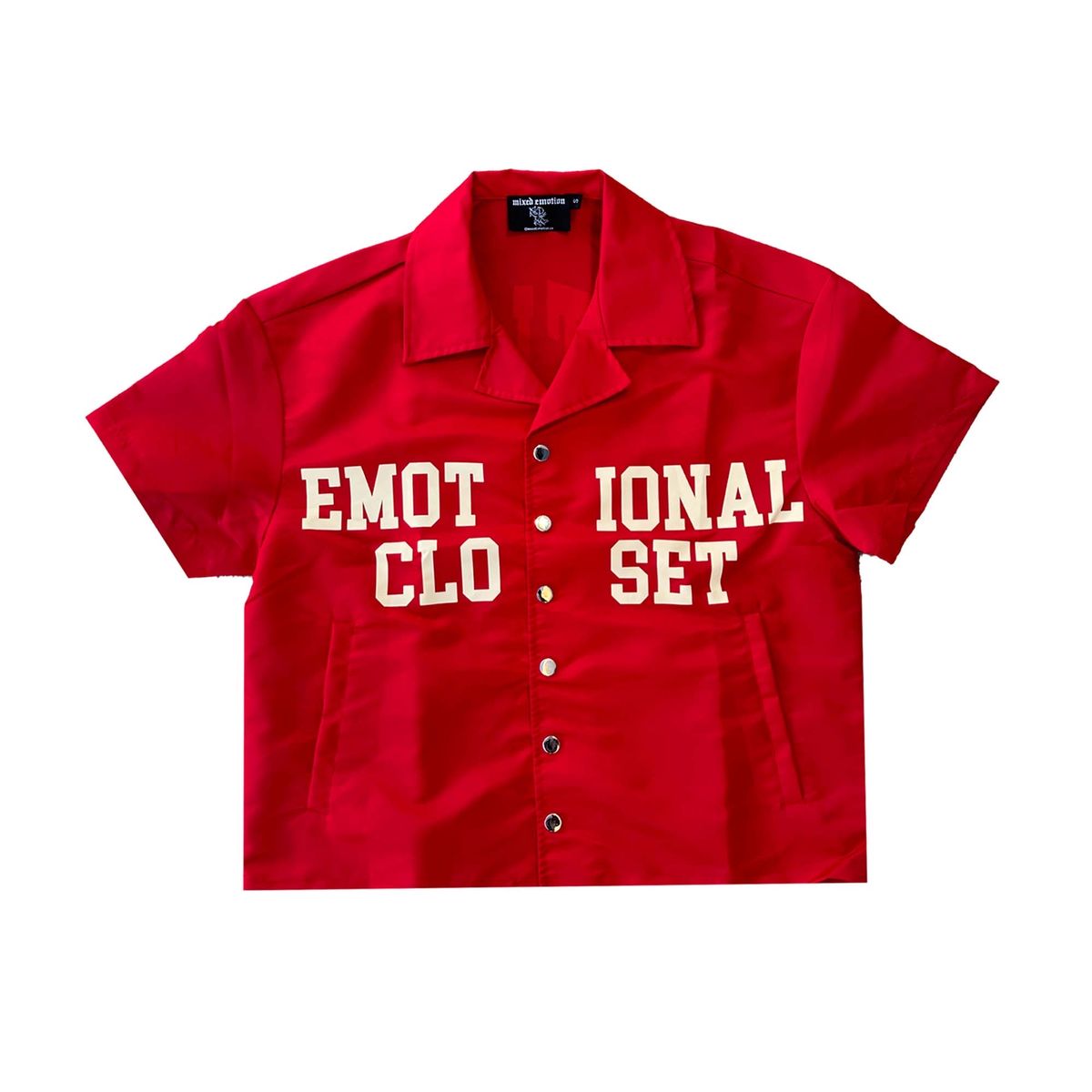 Mixed Emotion “Backyard” Nylon Shirt-Red