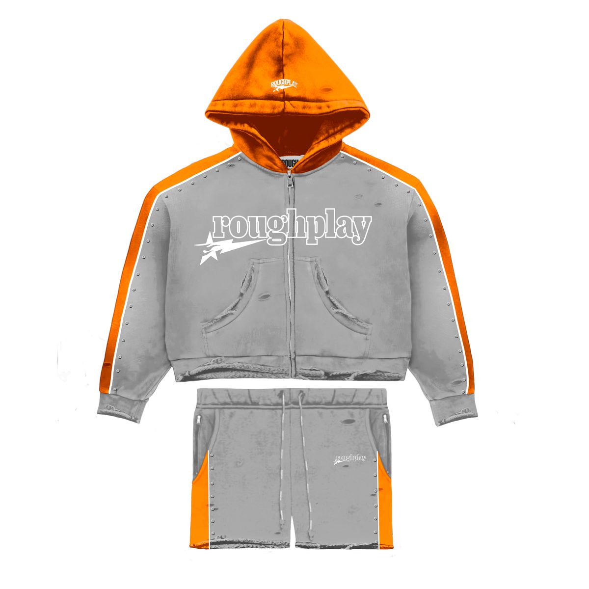 RoughPlay PIPE SWEATSUIT (GREY/ORANGE)