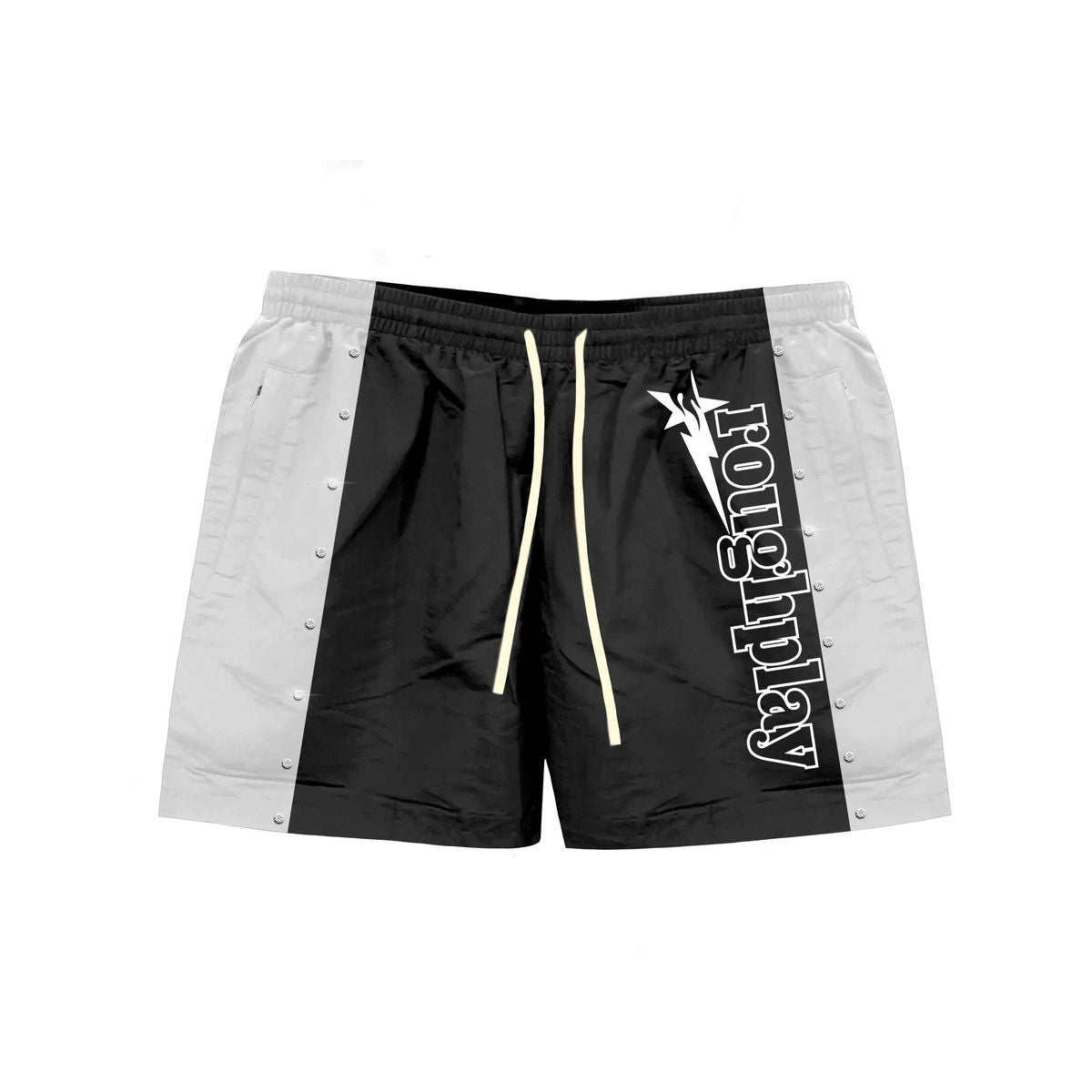 RoughPlay STRIPE SHORTS (BLACK/WHITE)