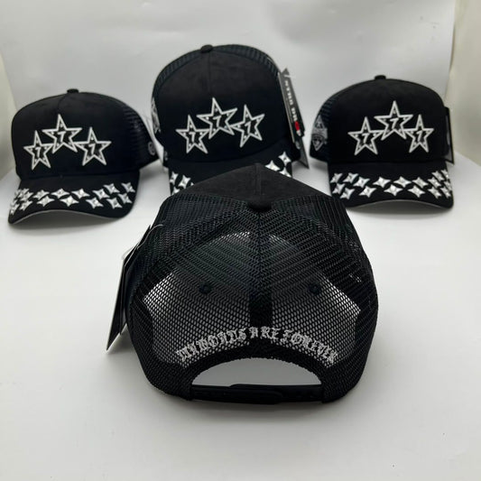 HUDSON V3 DIAMOND 777 SUEDE TRUCKER (CD0559) BLACK WHITE