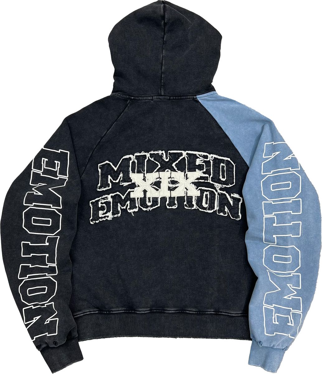 Mixed Emotion Blue Splite Decision Hoodie