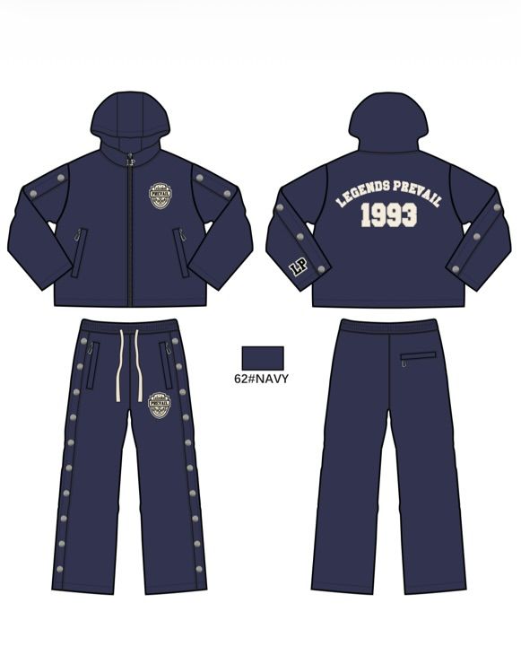 Legends Prevail Shield Nylon Set Navy (048)